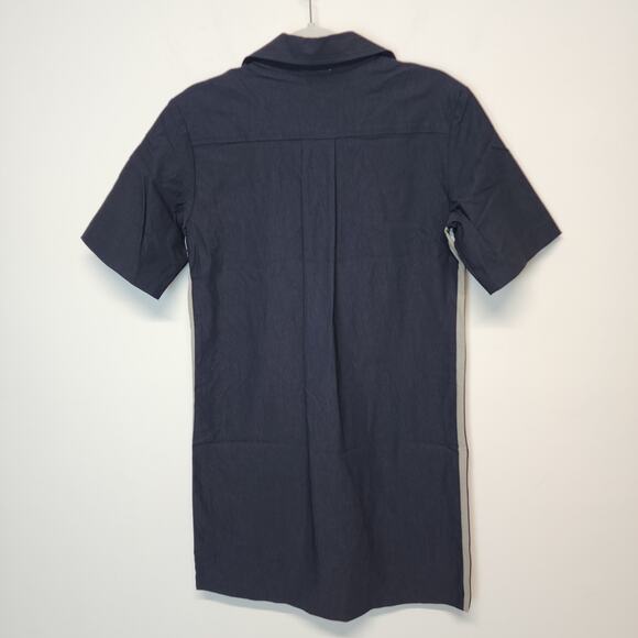 Jack & Jo Collared Dress Size M Blue Stretchy Short Sleeve Tennis Gorp Preppy - Picture 10 of 10
